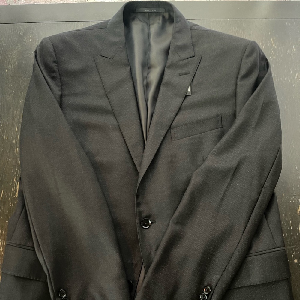PAL ZILERI Contemporary Men's Suit Made in Italy Size 46,US/56IT Black New W/ALT